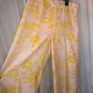 Yellow and pink Palazo pants.
